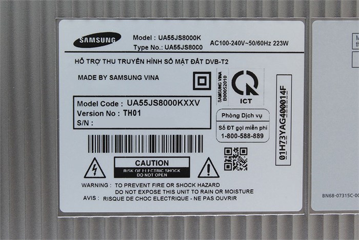 Smart Tivi Samsung UA55JS8000 55 inch Màu Xám