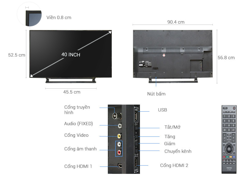 Tivi Toshiba 40 inch 40L2550