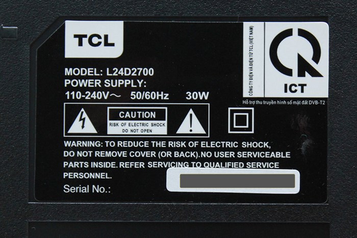 Tivi TCL 24 inch L24D2700D