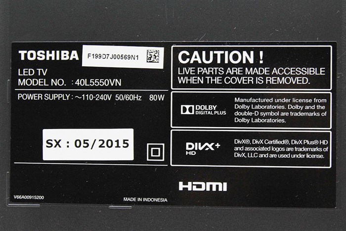 Smart Tivi Toshiba 40 inch 40L5550