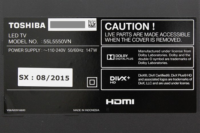 Smart Tivi Toshiba 55 inch 55L5550 Màu Xám