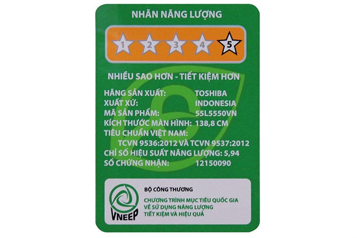 Smart Tivi Toshiba 55 inch 55L5550 Màu Xám