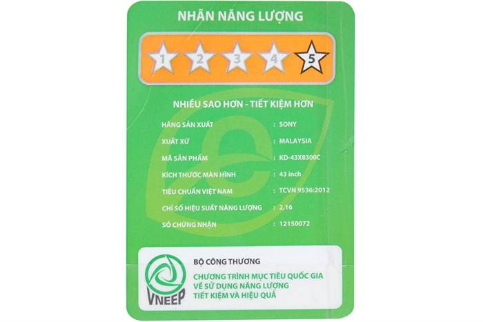 Android Tivi Sony 43 inch KD-43X8300C Màu Đen