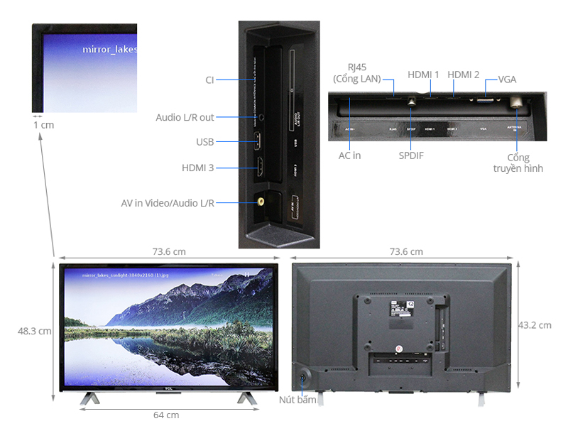 Internet Tivi TCL 32 inch L32D2780