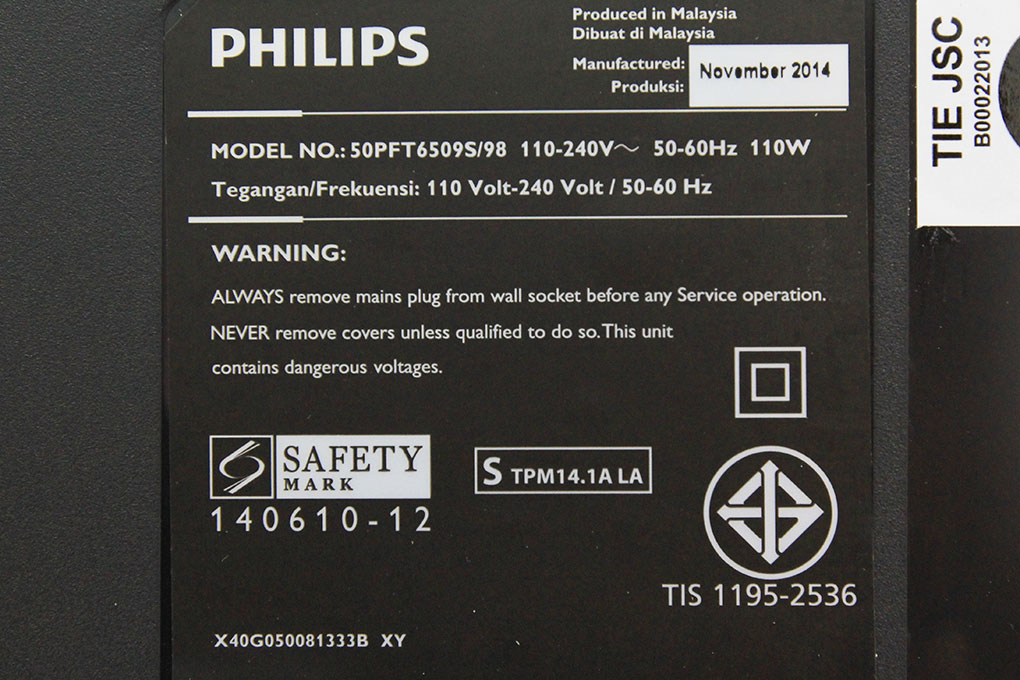 Smart Tivi LED Philips 50PFT6509S 50 inch Màu Đen