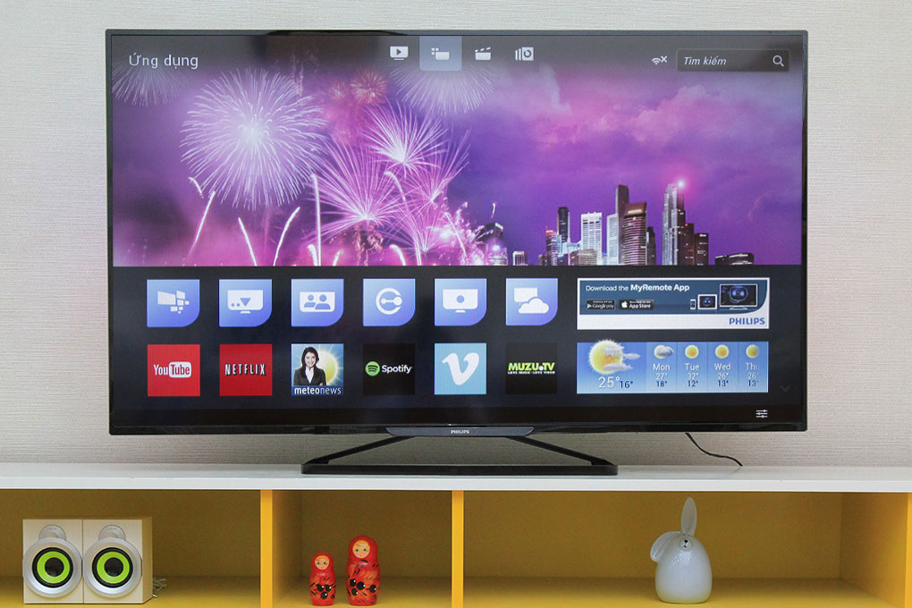 Smart Tivi LED Philips 50PFT6509S 50 inch Màu Đen