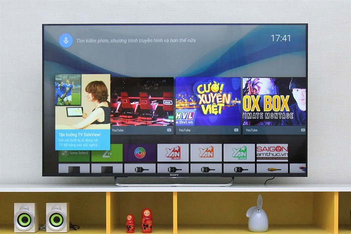Android Tivi Sony 55 inch KDL-55W800C Màu Đen