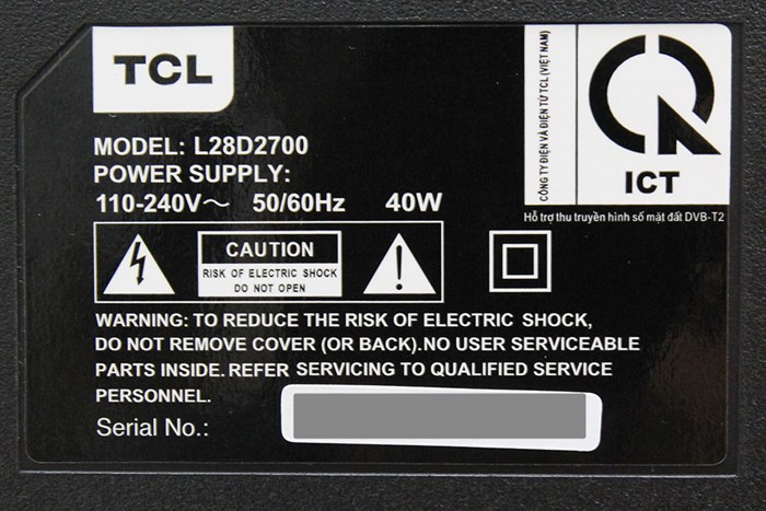 Tivi TCL 28 inch L28D2700