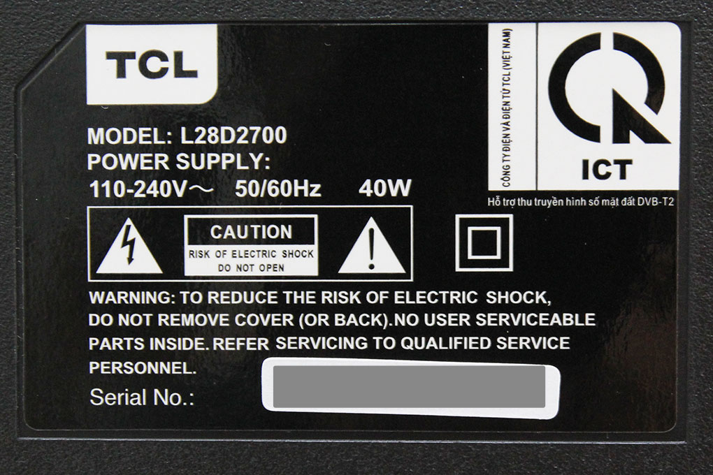Tivi TCL 28 inch L28D2700