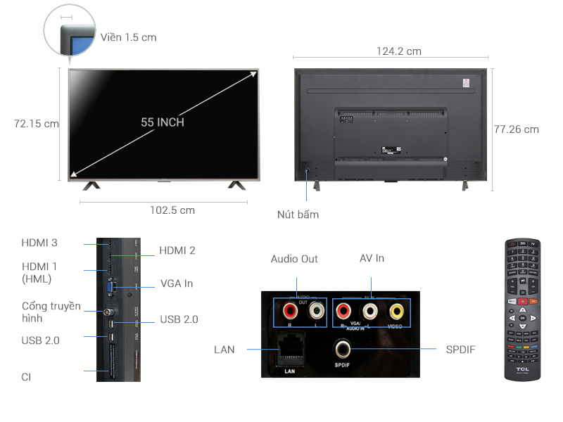 5. Tính năng thông minh trên tivi TCL 55 inch