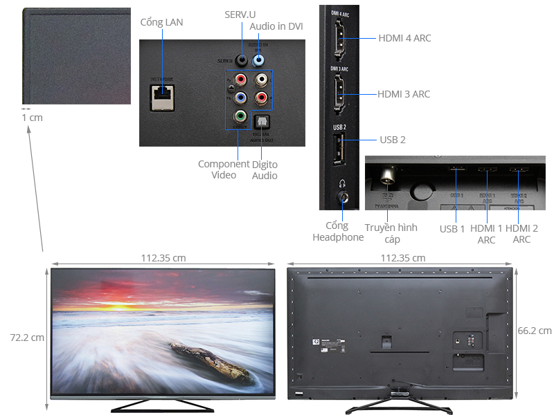 Smart Tivi Led 4K Philips 50Put8509S 50 Inch - Giá Tốt, Có Trả Góp