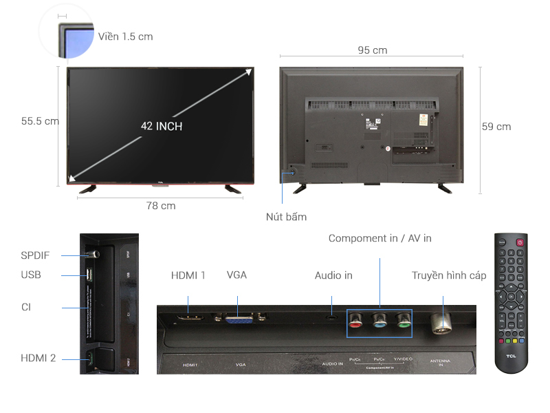 Ukuran Tv 42 Inch Berapa Cm Ruang Teknisi 45 Off