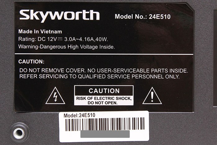 Tivi Skyworth 24 inch 24E510 Màu Đen