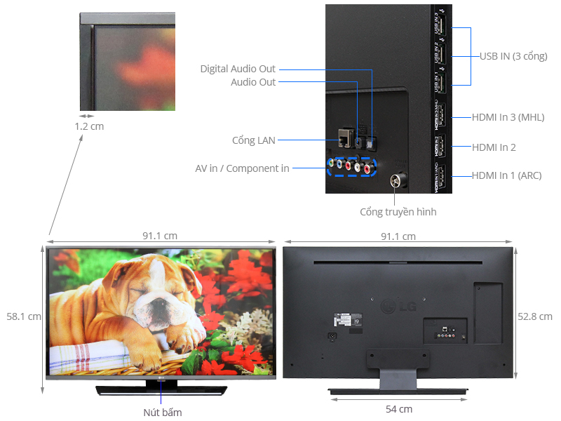 Smart Tivi LG 40 inch 40LF632T
