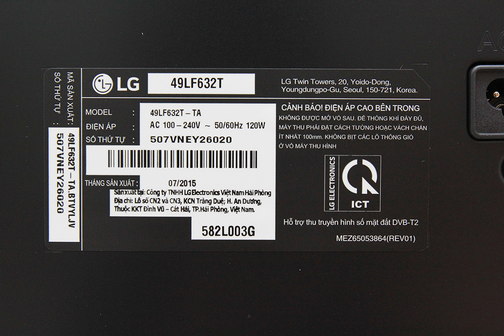 Smart Tivi LG 49 inch 49LF632T Màu Đen