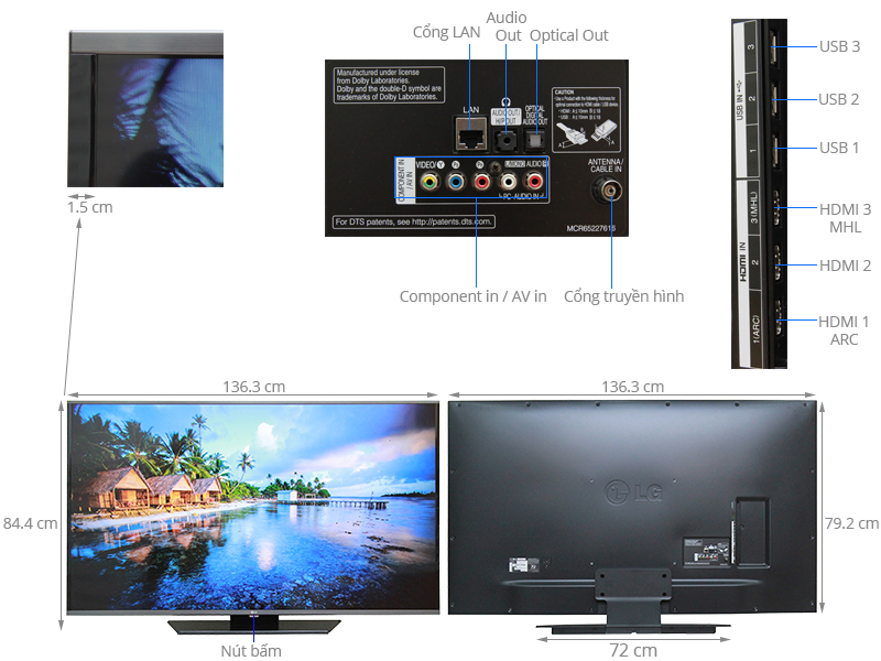 Smart Tivi LG 60 inch 60LF632T