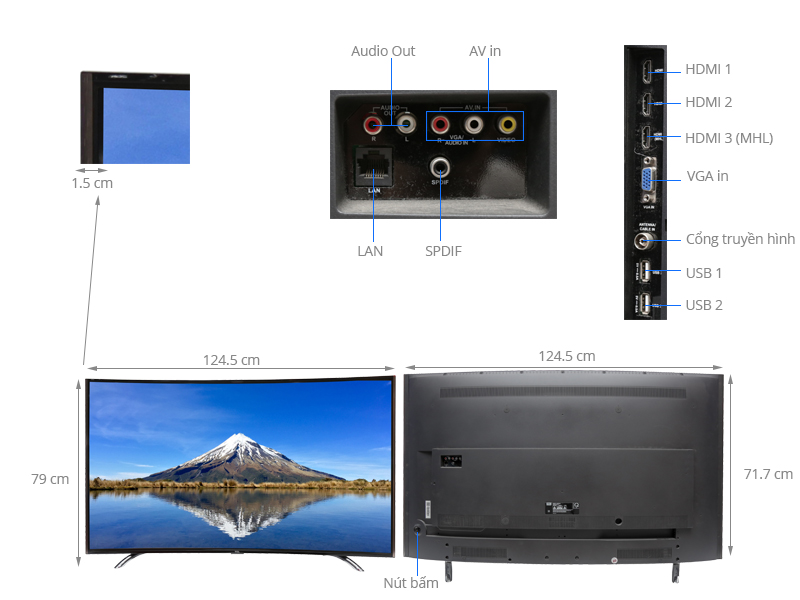 Smart TV cong TCL 55 inch L55H8800