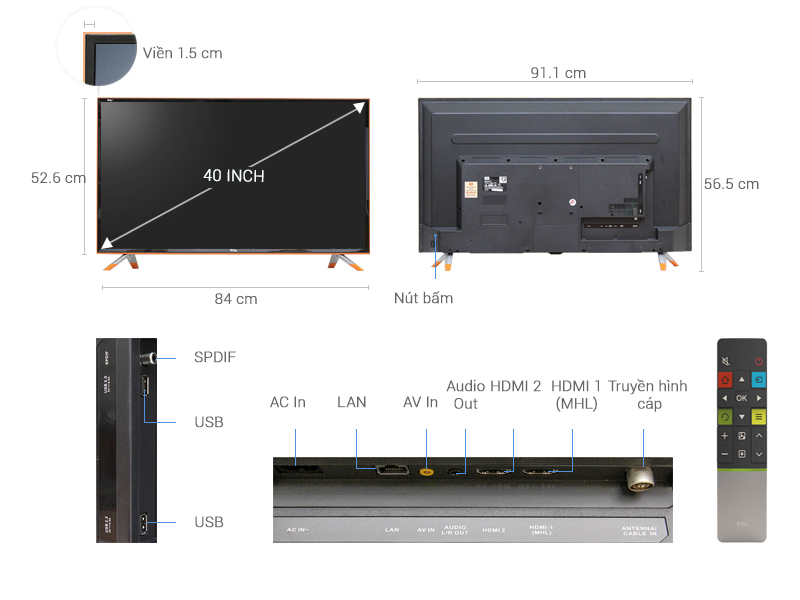 Smart Tivi TCL 40 inch L40Z1