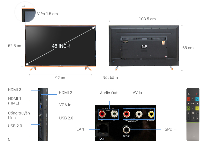 Smart Tivi TCL 48 inch L48Z1