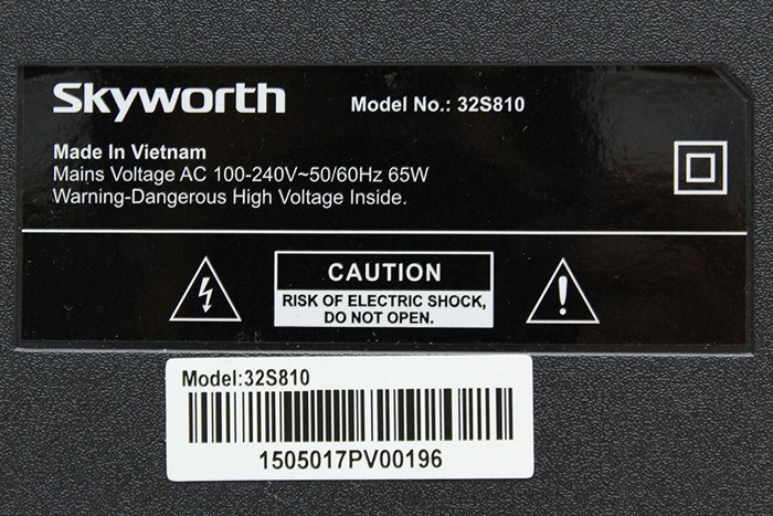 Smart Tivi Skyworth 32 inch 32S810 Màu Xám