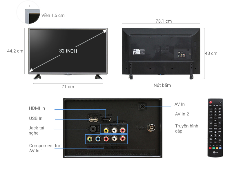 Tivi LG 32 inch 32LF510D