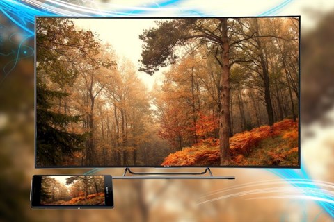 Sony KD-65S8500C có thể trình chiếu từ điện thoại hay máy tỉnh bảng