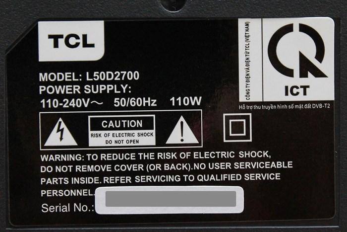 Tivi TCL 50 inch L50D2700D