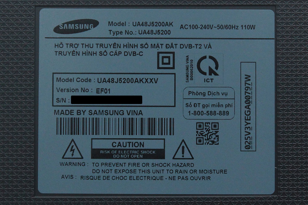 Internet Tivi Samsung 48 inch UA48J5200 Màu Đen
