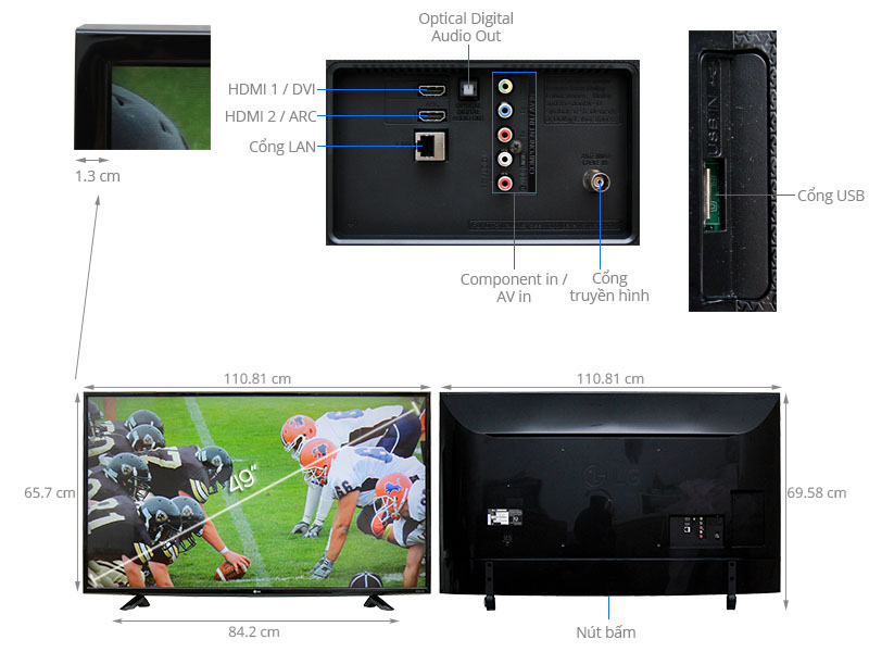 Smart Tivi LG 4K 49 inch 49UF640T