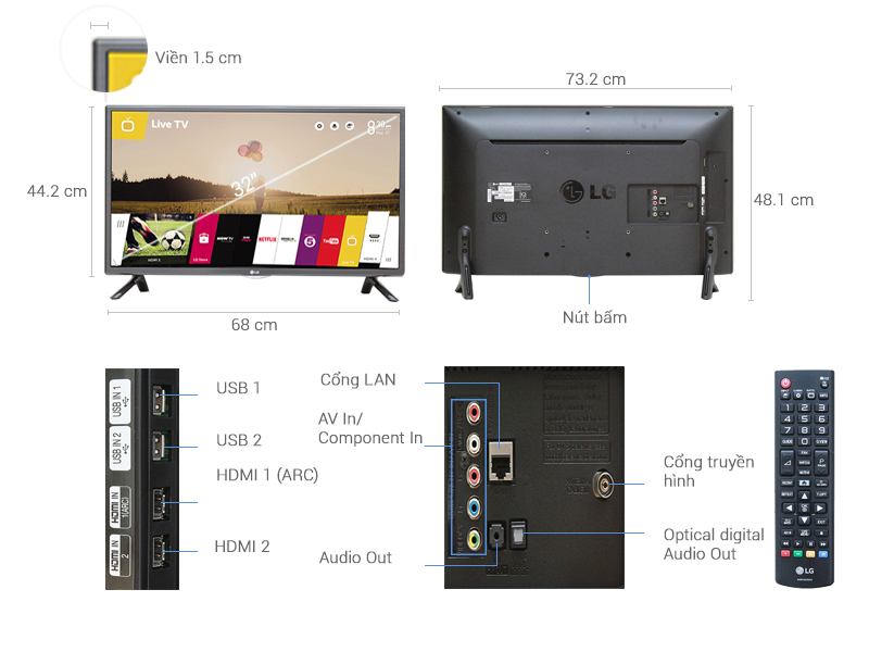 Smart Tivi LG 32 inch 32LF595D