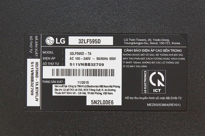 Smart Tivi LG 32 inch 32LF595D Màu Xám