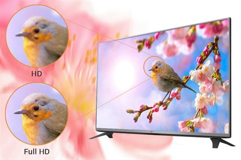 LG 49LF590T có màn hình Full HD