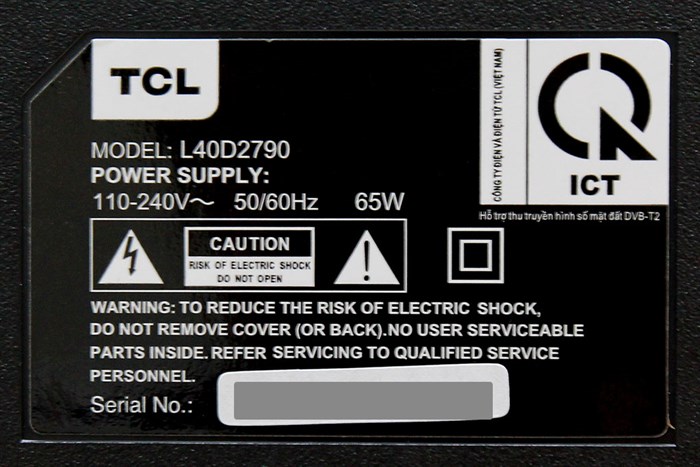 Internet Tivi TCL 40 inch L40D2790