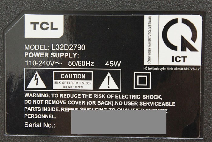 Internet Tivi TCL 32 inch L32D2790