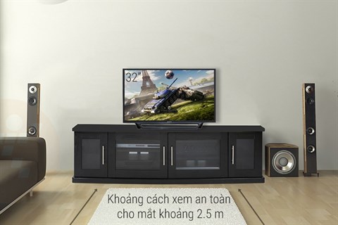 Internet Tivi Sony 32 inch KDL-32W600D khoảng cách xem an toàn 2.5m