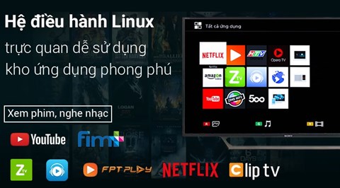 Hệ điều hành Linux thân thiện, dễ sử dụng trên Internet Tivi Sony 40 inch KDL-40W650D