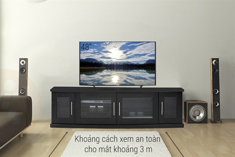 Internet Tivi Sony 48 inch KDL-48W650D với khoảng cách đặt an toàn 3m