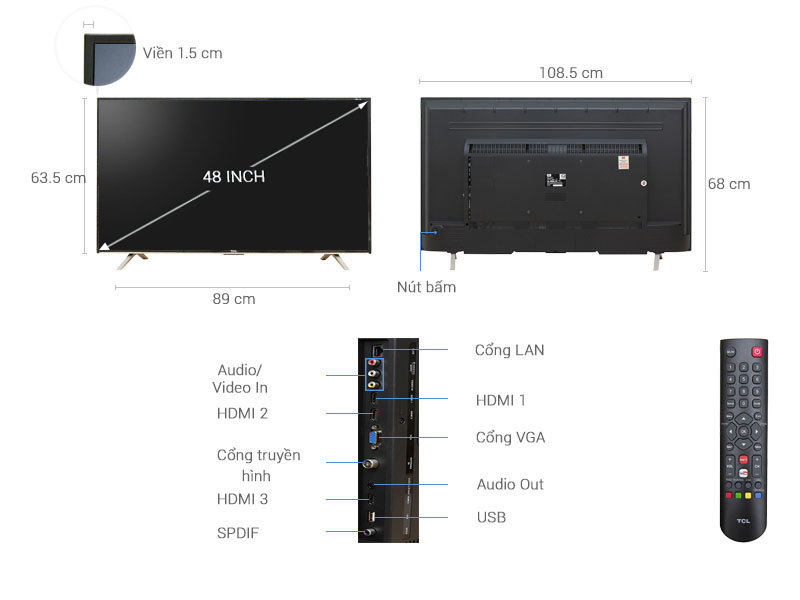 Internet Tivi TCL 48 inch L48D2790