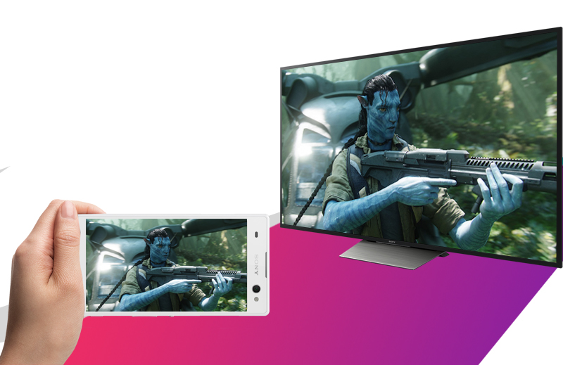 Android Tivi Sony 65 inch KD-65X8500D - Chiếu màn hình điện thoại lên tivi