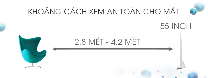 Smart Tivi LG 55 inch 55UH850T - Khoảng cách xem tivi