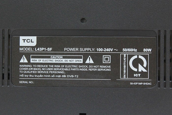 Smart Tivi TCL 43 inch L43P1-SF