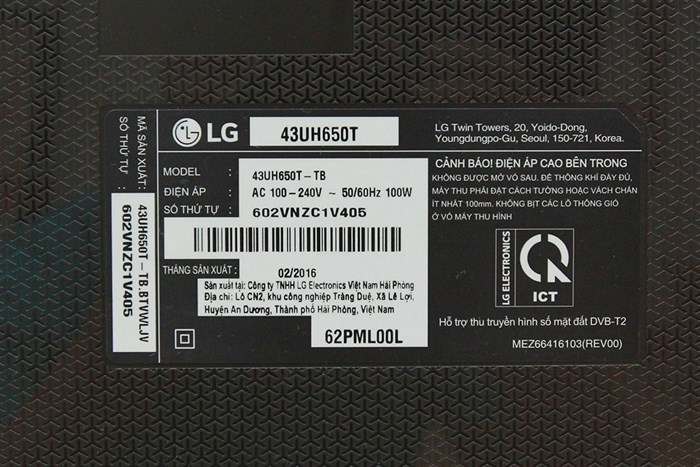 Smart Tivi LG 4K 43 inch 43UH650T Màu Đen