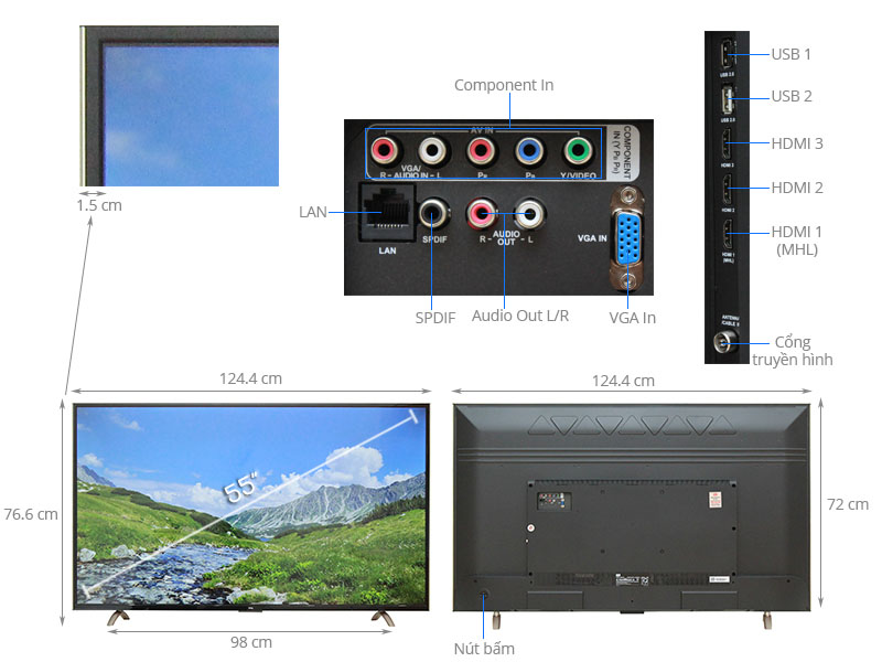 Smart Tivi TCL 55 inch L55P1-SF