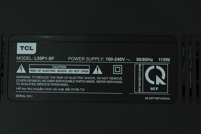 Smart Tivi TCL 55 inch L55P1-SF