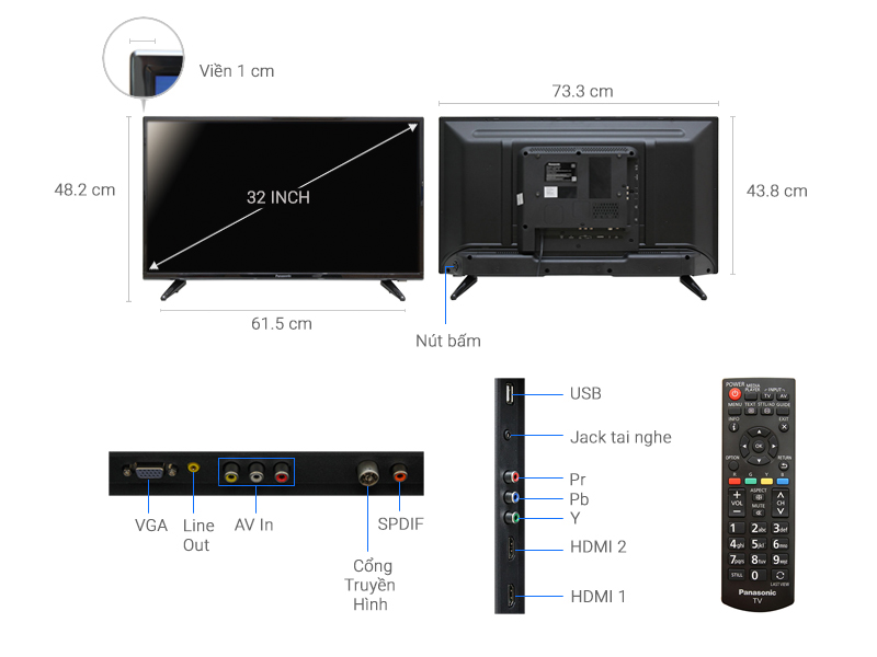 Tivi Panasonic 32 inch TH-32D300V - giá tốt, có trả góp Tivi Panasonic 32 inch TH-32D300V - giá tốt, có trả góp