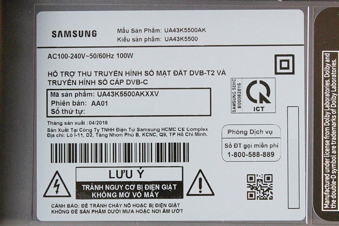 Smart Tivi Samsung 43 inch UA43K5500