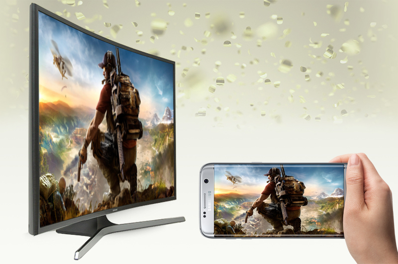 Smart Tivi Cong Samsung 49 inch UA49KU610 - Chiếu màn hình điện thoại lên tivi