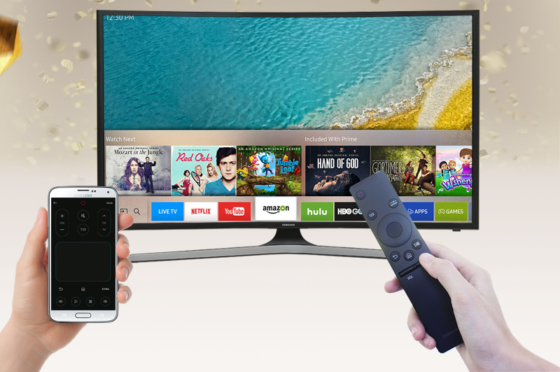 Smart Tivi Cong Samsung 49 inch UA49KU6100 - Điều khiển tivi bằng điện thoại 