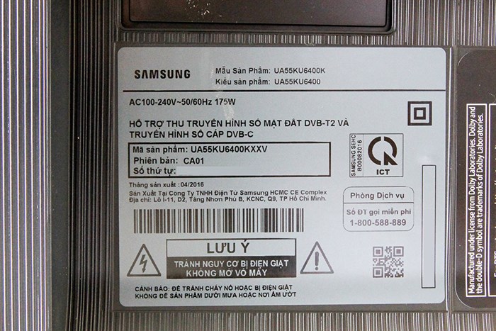 Smart Tivi Samsung 4K 55 inch UA55KU6400 Màu Đen