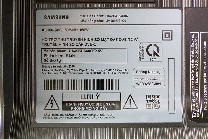 Smart Tivi Samsung 4K 49 inch UA49KU6400 Màu Đen